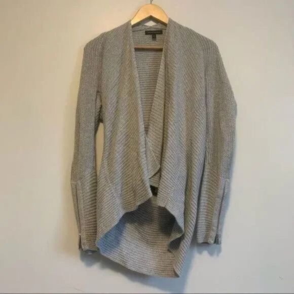 Banana Republic cardigan waterfall style open front sweater zipper sleeves - Picture 1 of 6